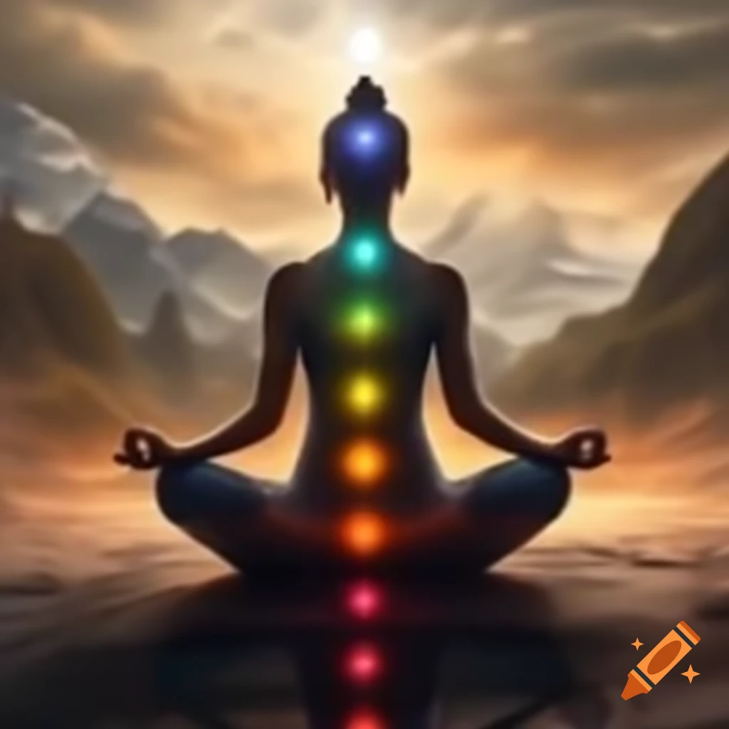 Person meditating in a serene environment