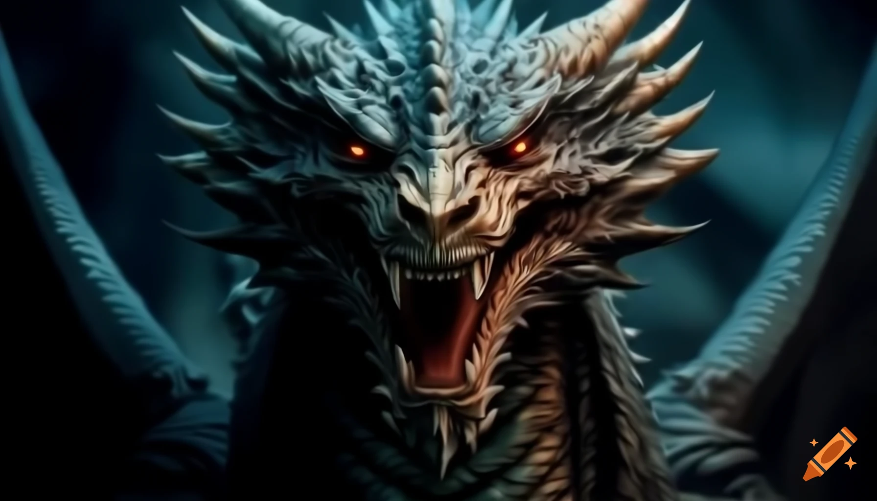 Majestic dragon illustration