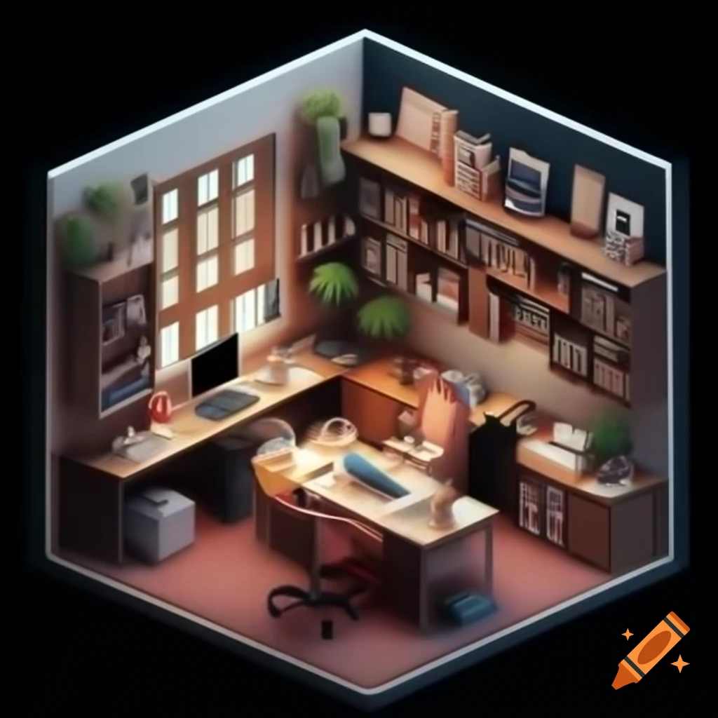 3D visualization of a functional and comfortable multi-purpose study room