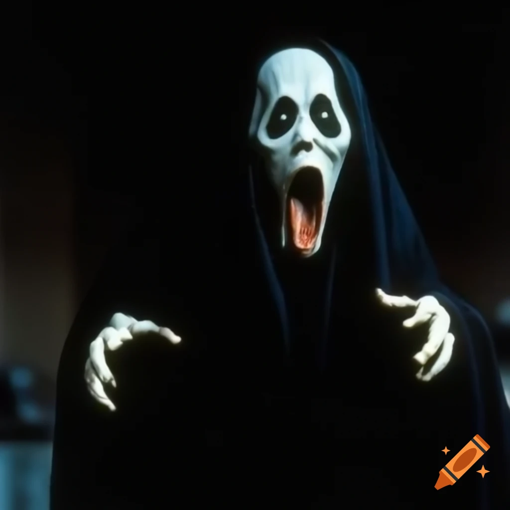 Humanoid figure monster inspired by 1980s VHS horror movies