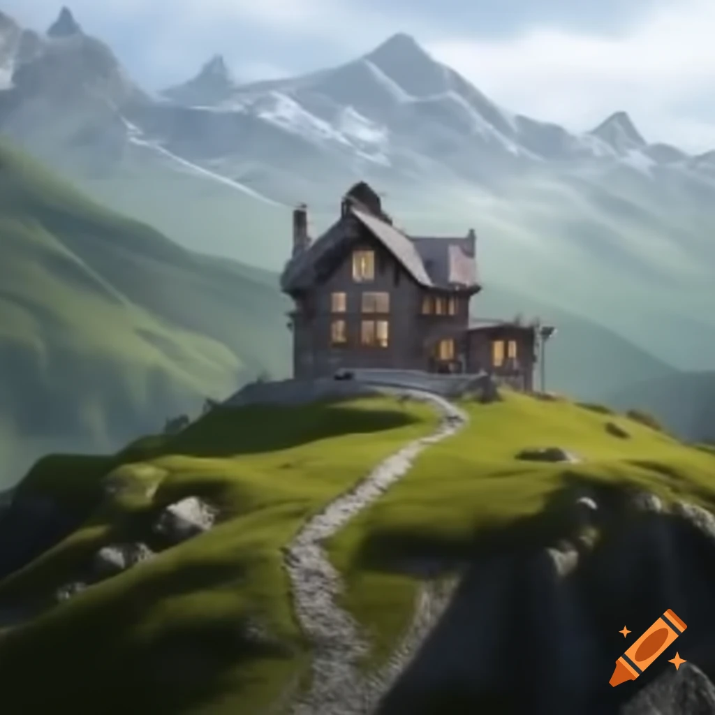 Large house situated in the mountains