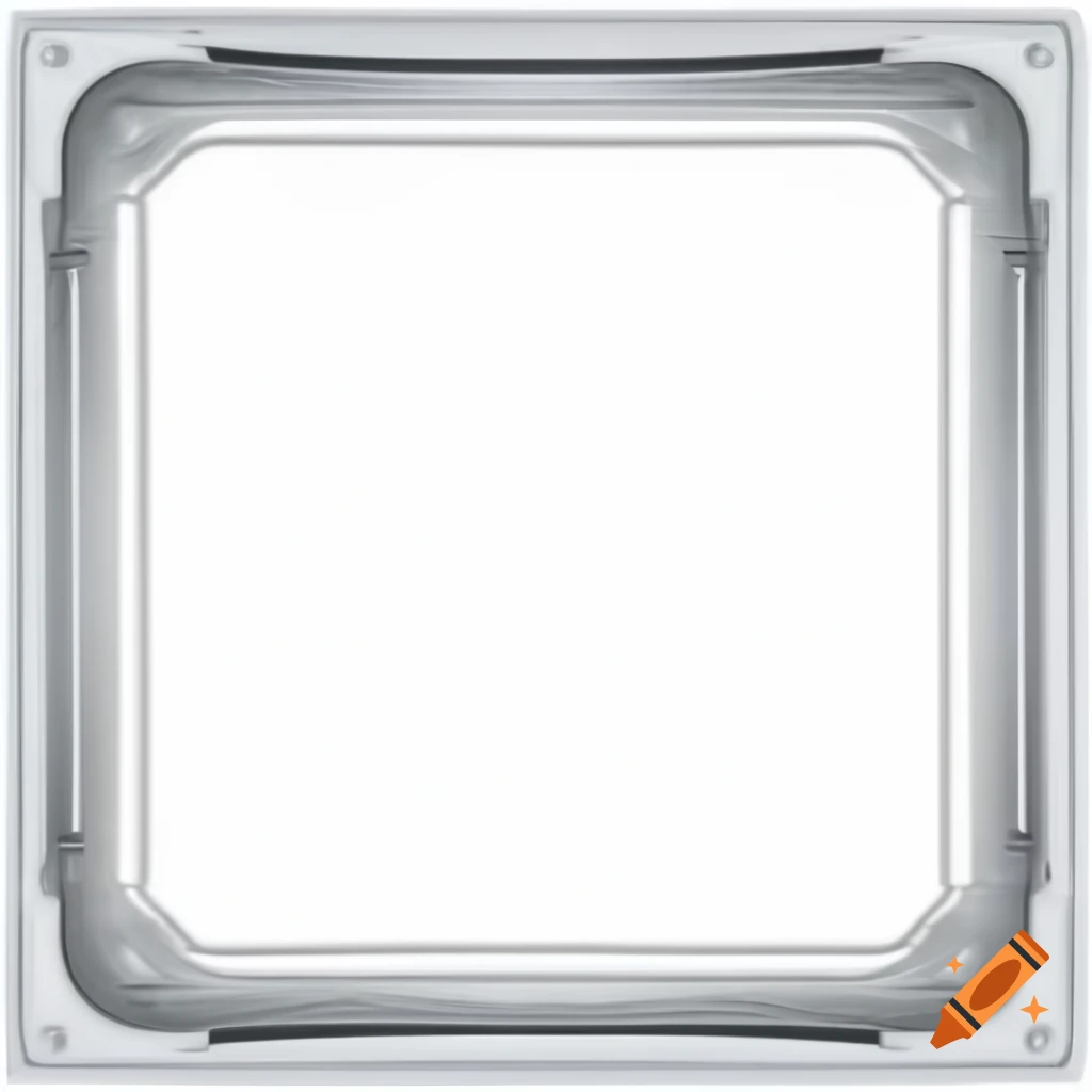 Sci-fi inspired thin metal frame with square border