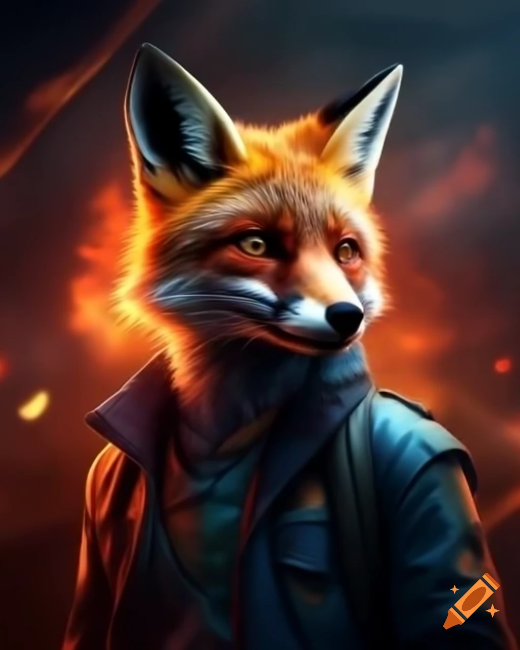 Fox-themed game poster featuring vibrant graphics