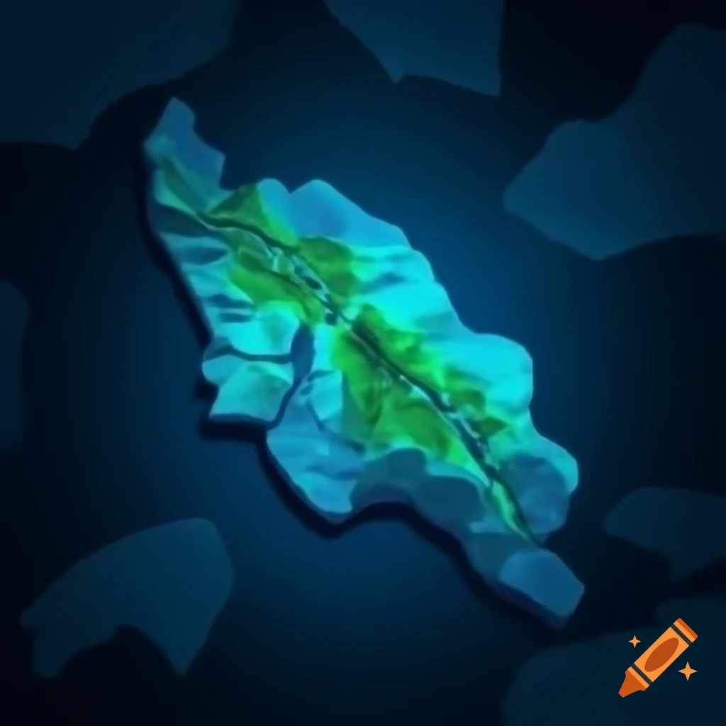 Hologram map showcasing Partnach Gorge