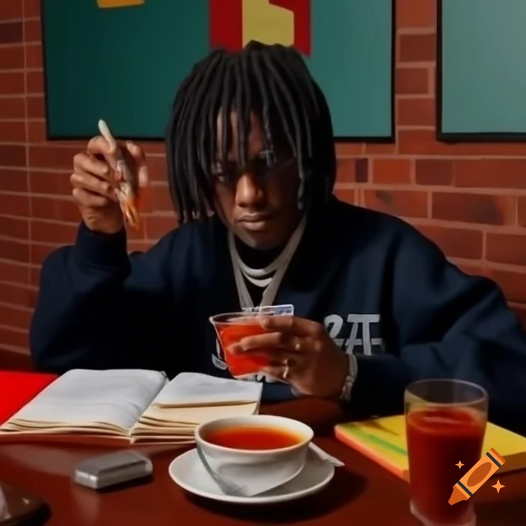 Study session featuring a confident individual with notable style