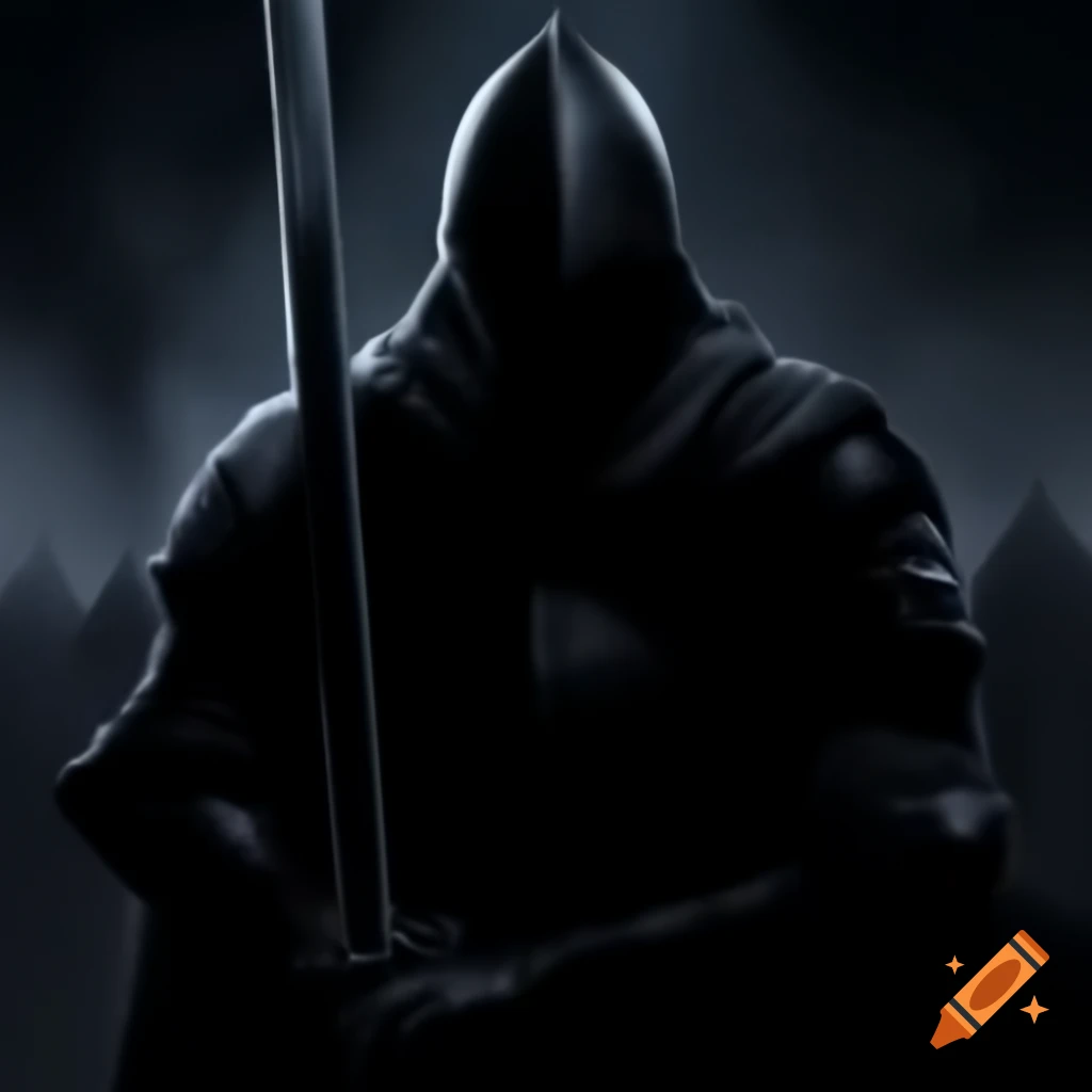 Black knight in armor