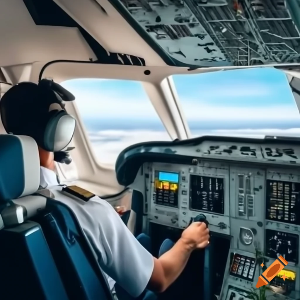 Naive drawing of pilot in cockpit over Paris with soft colors and thank you note