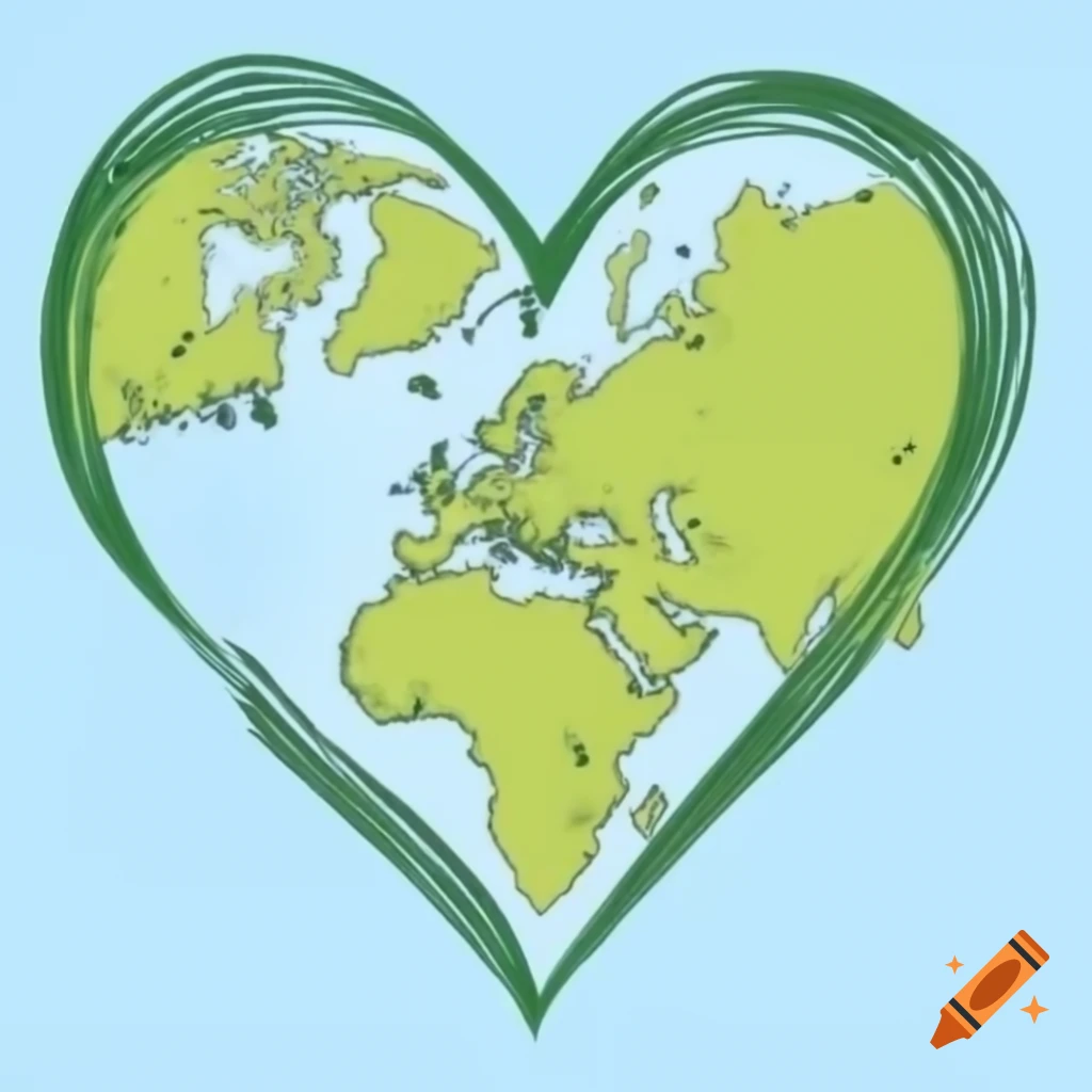 US map shaped like a heart