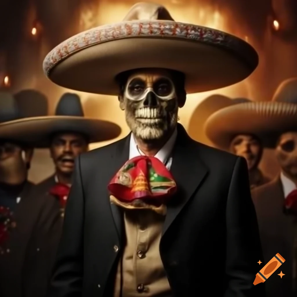 Mexican bandit character illustration