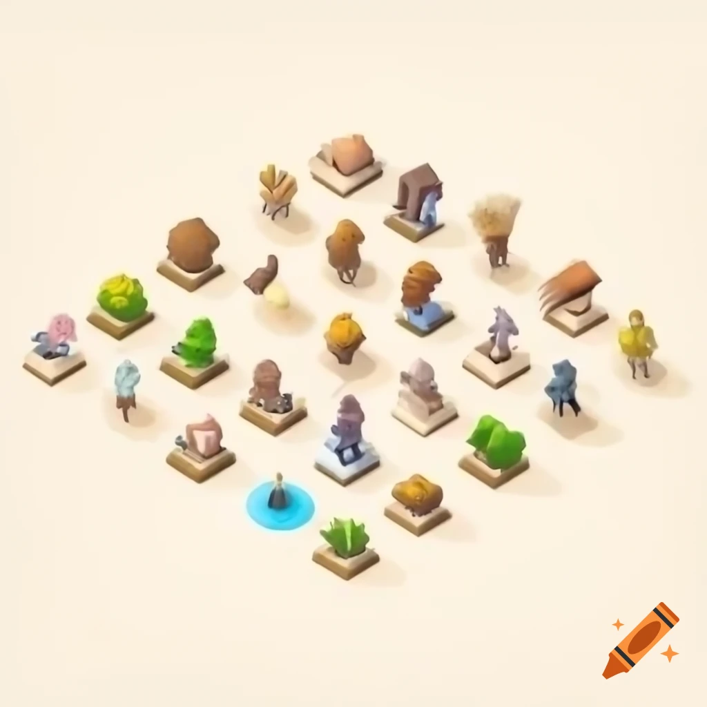 Isometric RPG concept art featuring a mincemeat pie in line art style