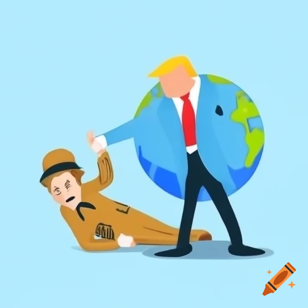 Unusual depiction of Donald Trump in globe scene from Chaplin's The Great Dictator