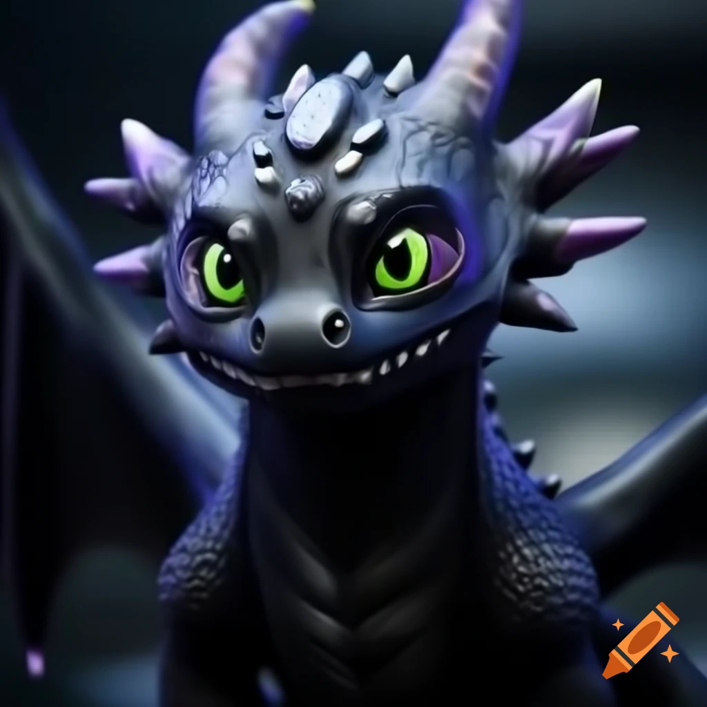 Realistic black and purple humanoid anthro dragon