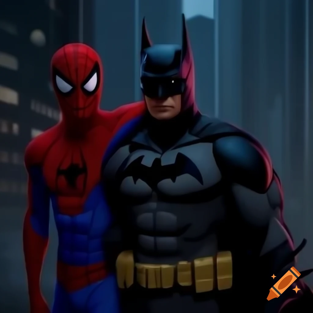 Batman and Spider-Man in dynamic action pose