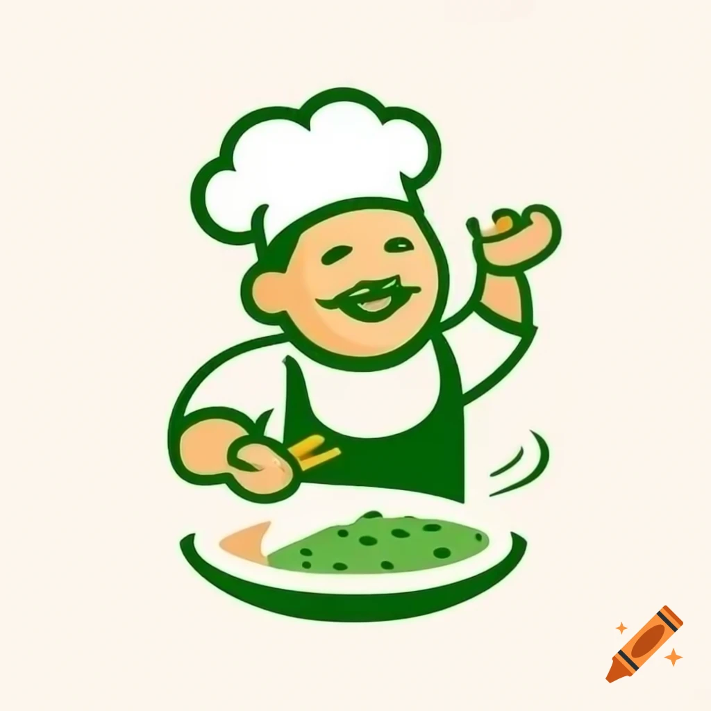 Logo concept for Thai Smile featuring a craftsman chef and rice bowl