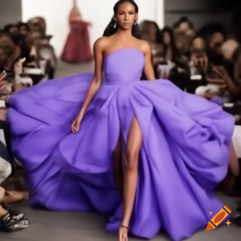 Beautiful dress showcased at fashion show
