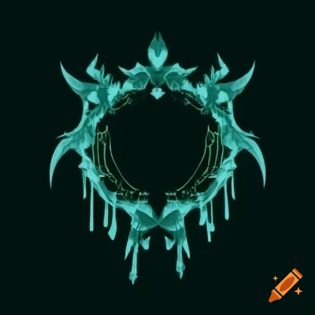 Fantasy crest featuring a black fire emblem on craiyon