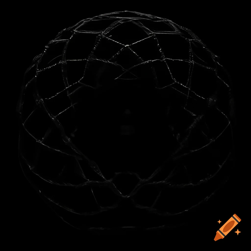 Metal chain mandala design in woodcut style