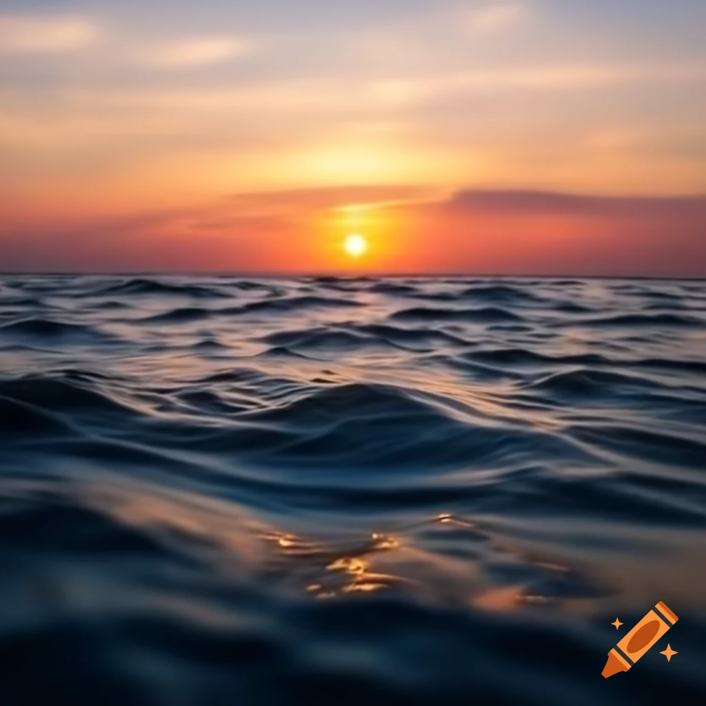 Beautiful sunset over the ocean