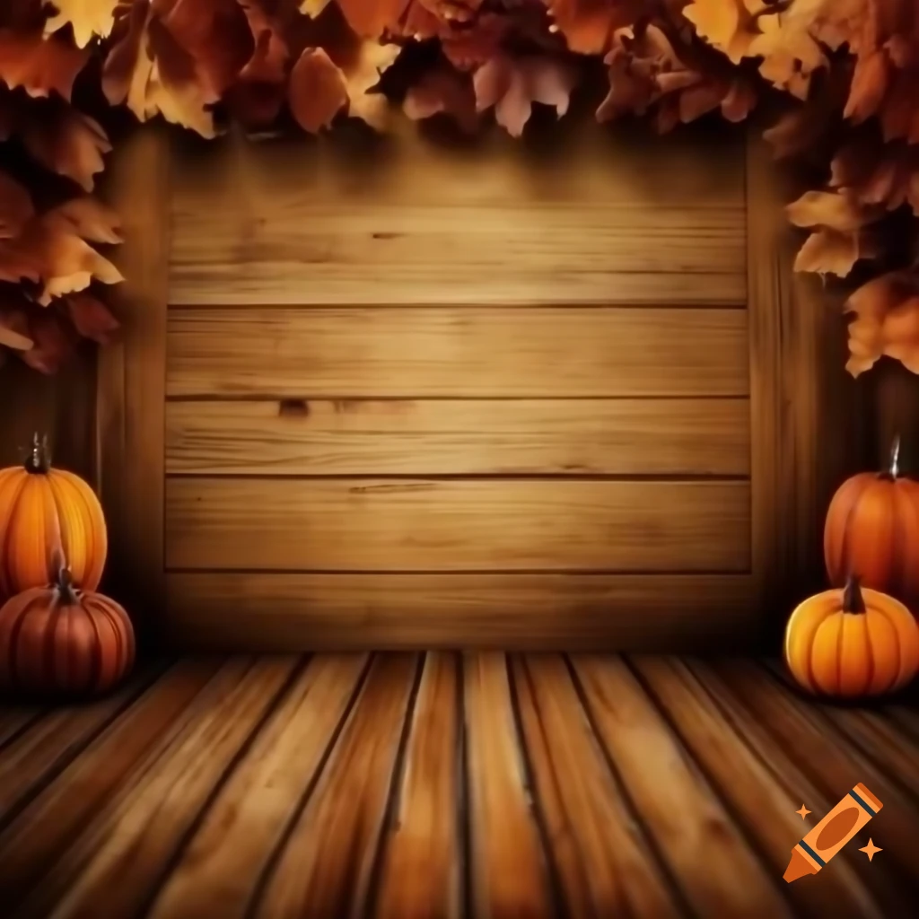 Rustic fall themed background ideal for candle advertisement
