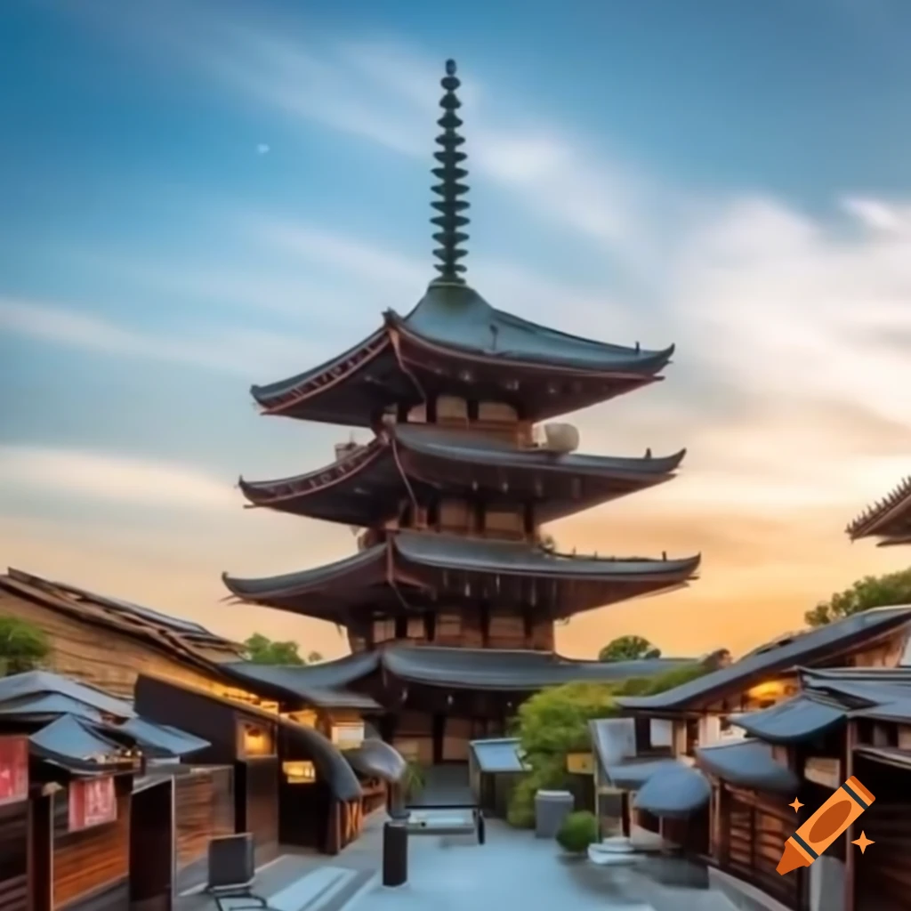 Toji Pagoda architecture in Japan