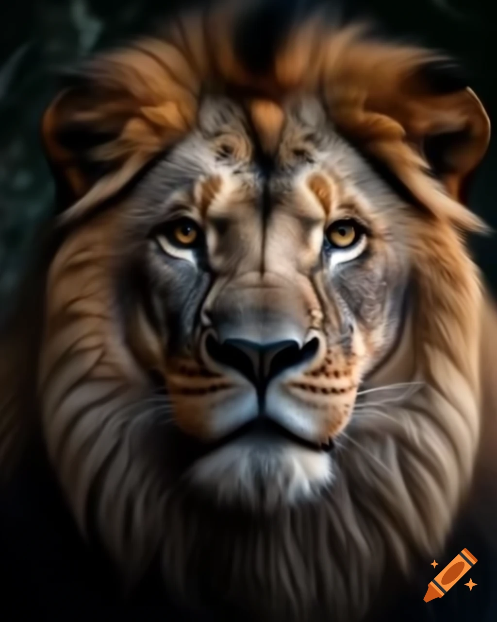 Realistic lion wallpaper design