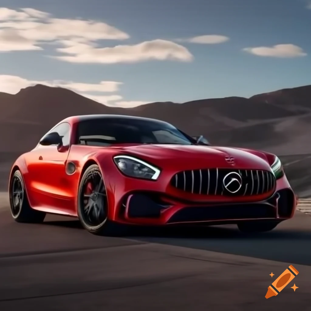 Red Mercedes AMG inspired by Blade Runner