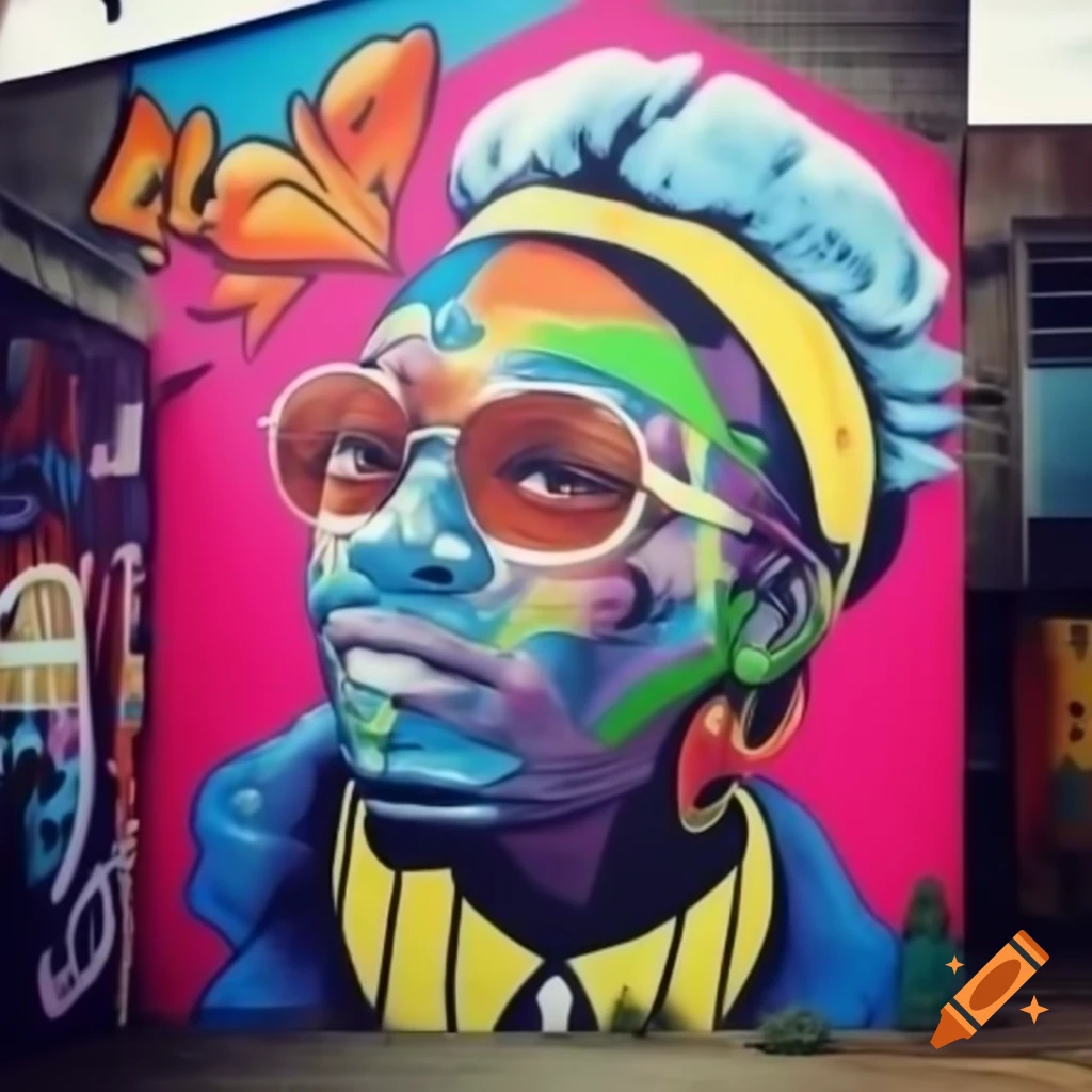 Vibrant street art showcasing urban creativity
