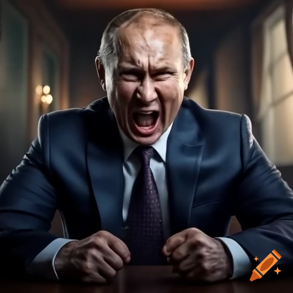Angry Putin shouting