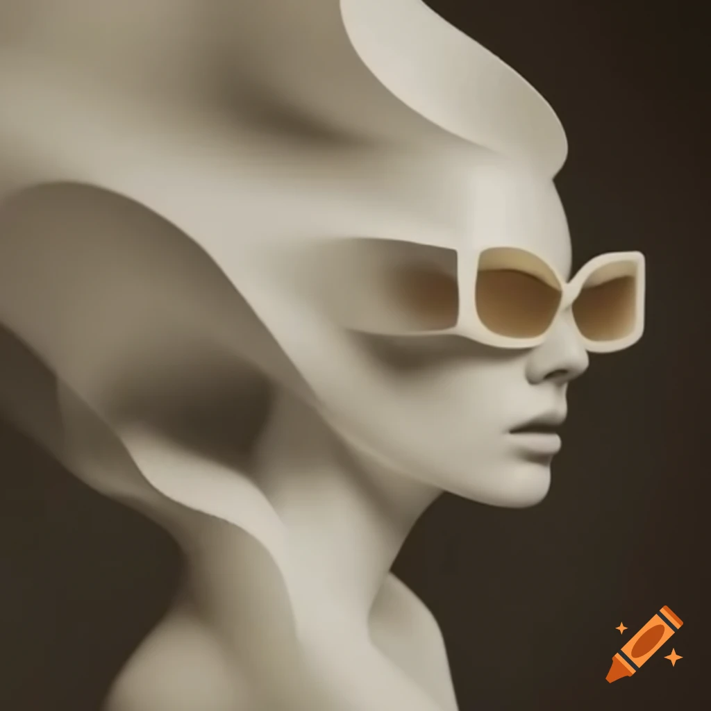 Surrealist artwork featuring black, white, grey, and sepia forms