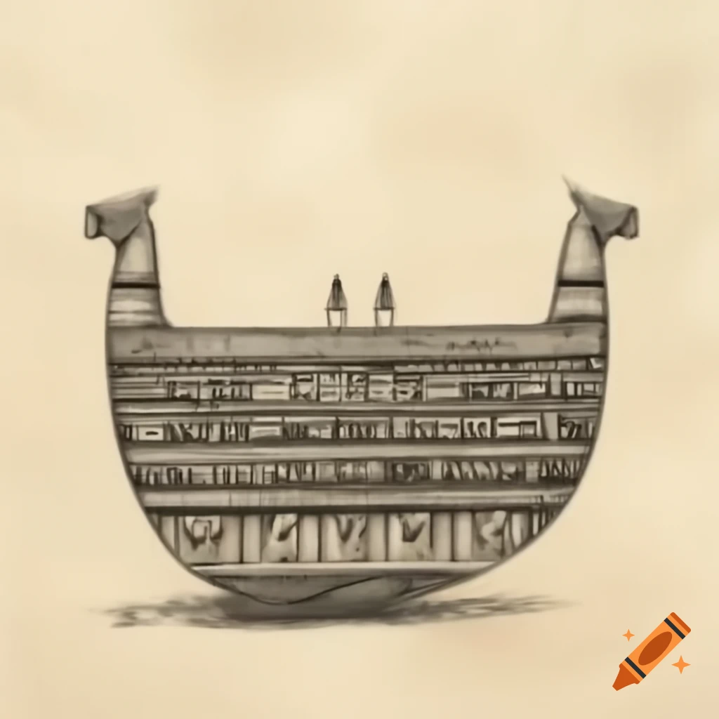 Sumerian funeral barge featuring ox motifs