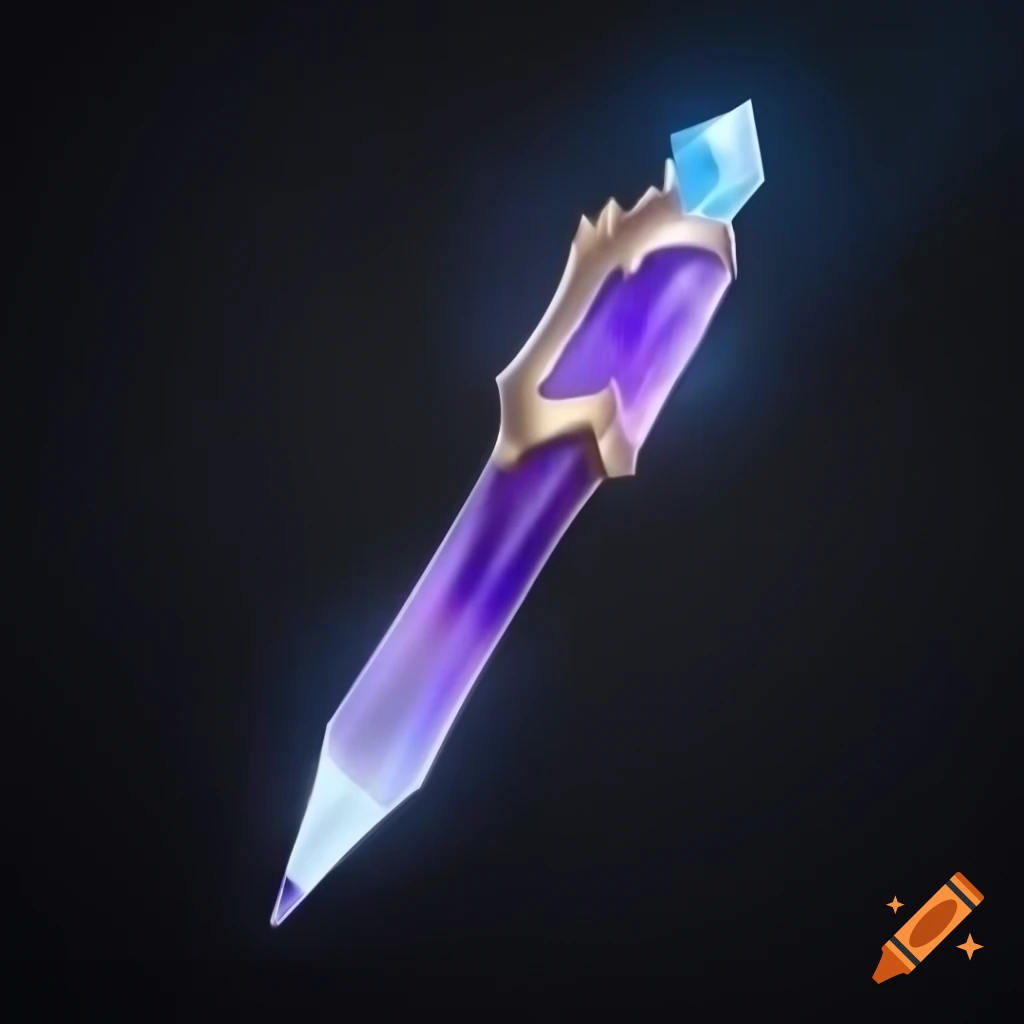 Fantasy pen with crystal tip, concept art