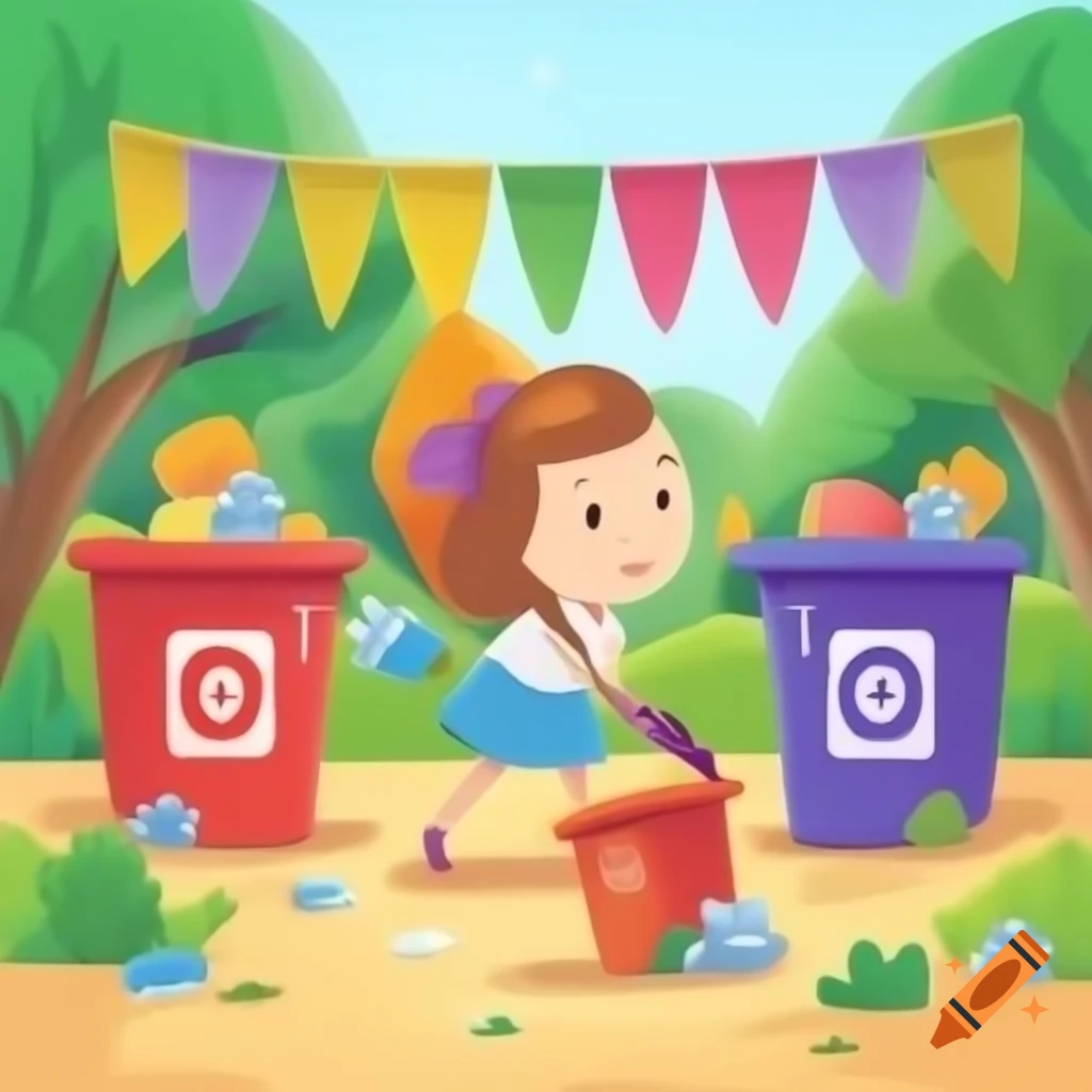 Illustration of Lila playing under mango tree in vibrant village