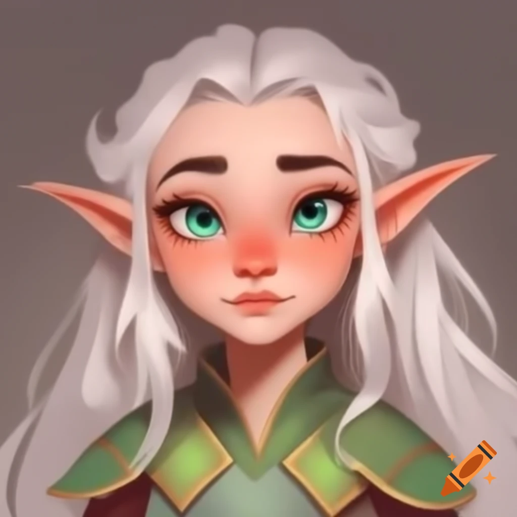 Serene elf cleric in sunrise reflecting devotion and faith on craiyon