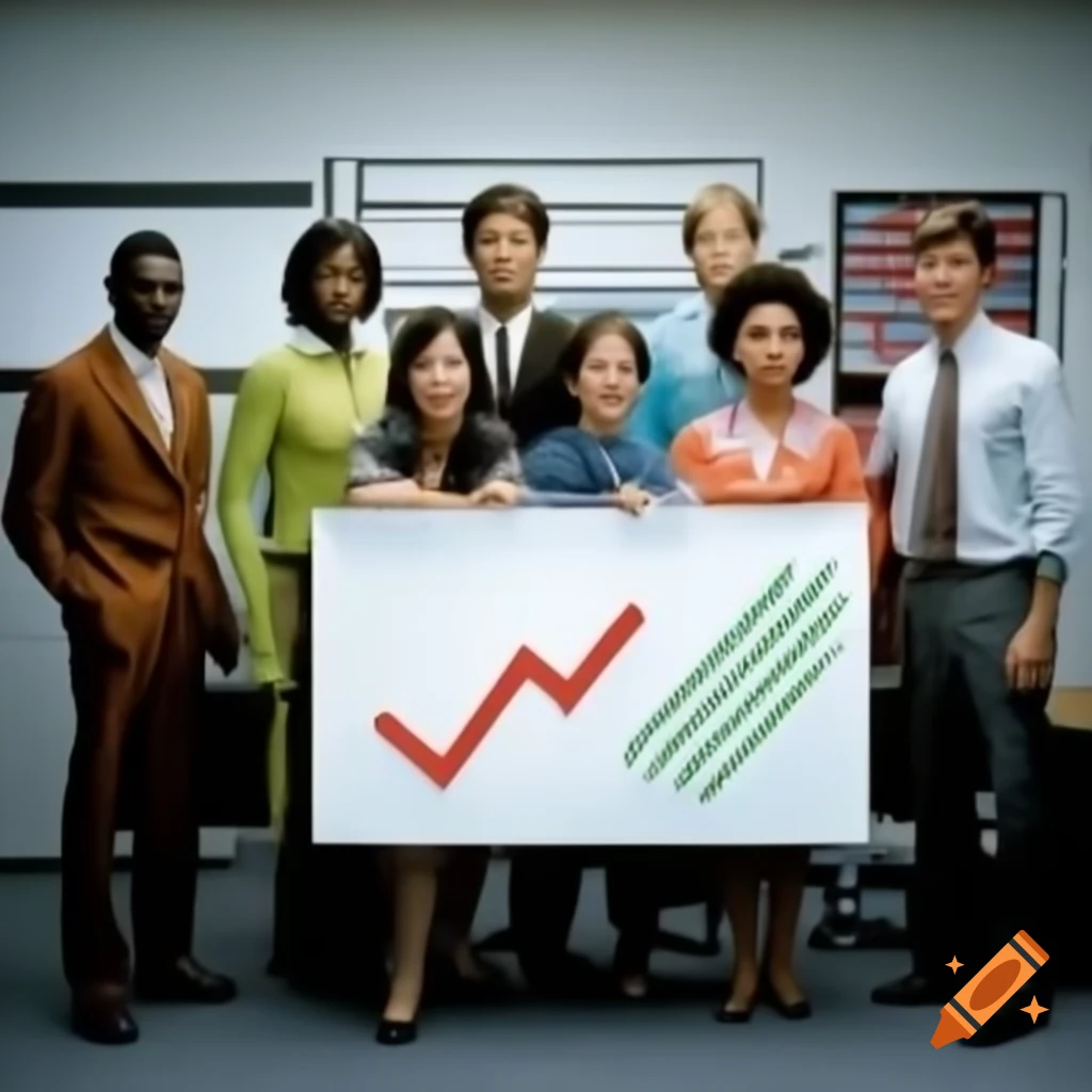 Group of 7 people in office presenting large check
