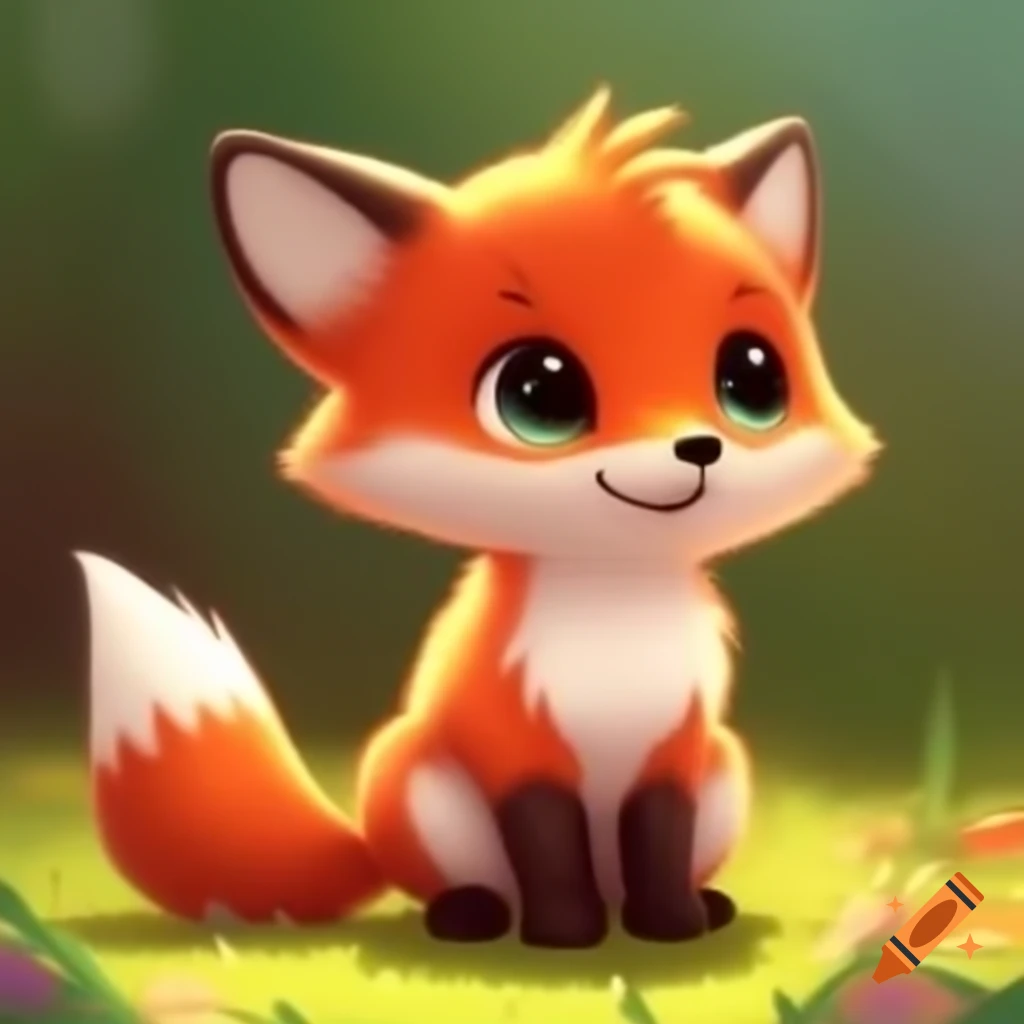 Cute little fox in natural habitat