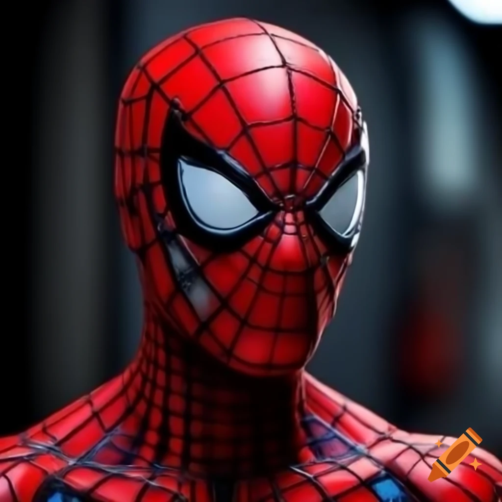 Hyper realistic depiction of Spiderman