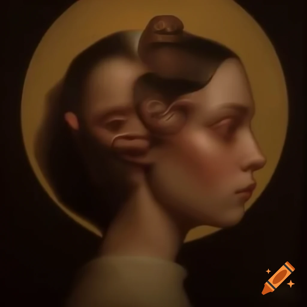 Abstract representation of distorted perceptions and emotions in art