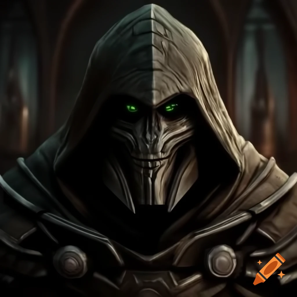 Concept art combining elements of DOOM and The Elder Scrolls in a first-person shooter setting