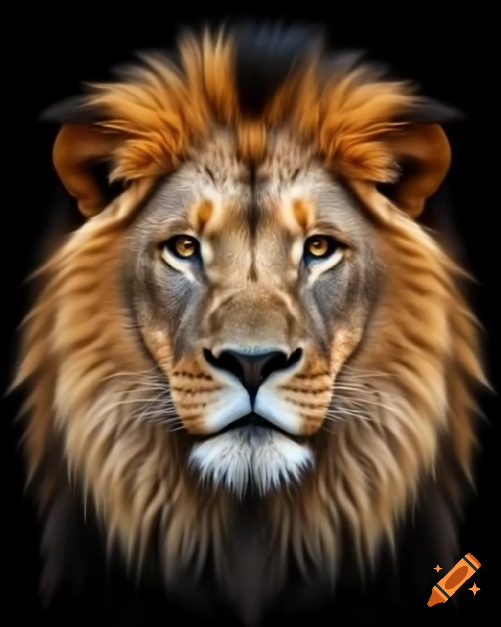 Realistic lion wallpaper design