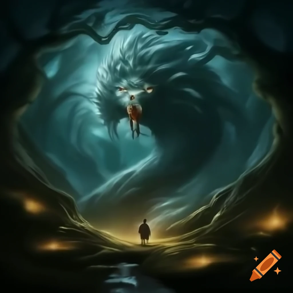 Abstract representation of a fantasy world with diverse ideas and emotions