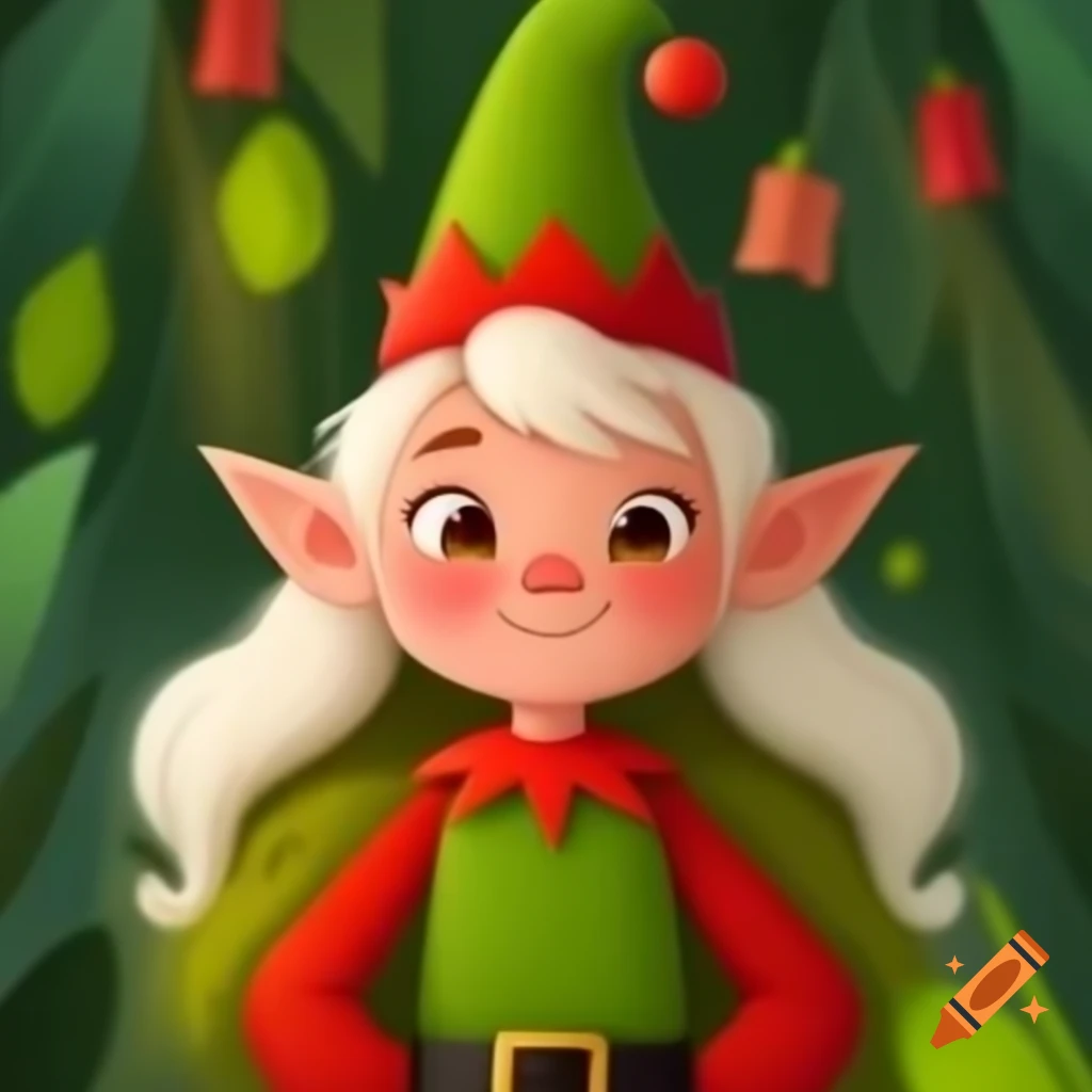 Cute elf face illustration