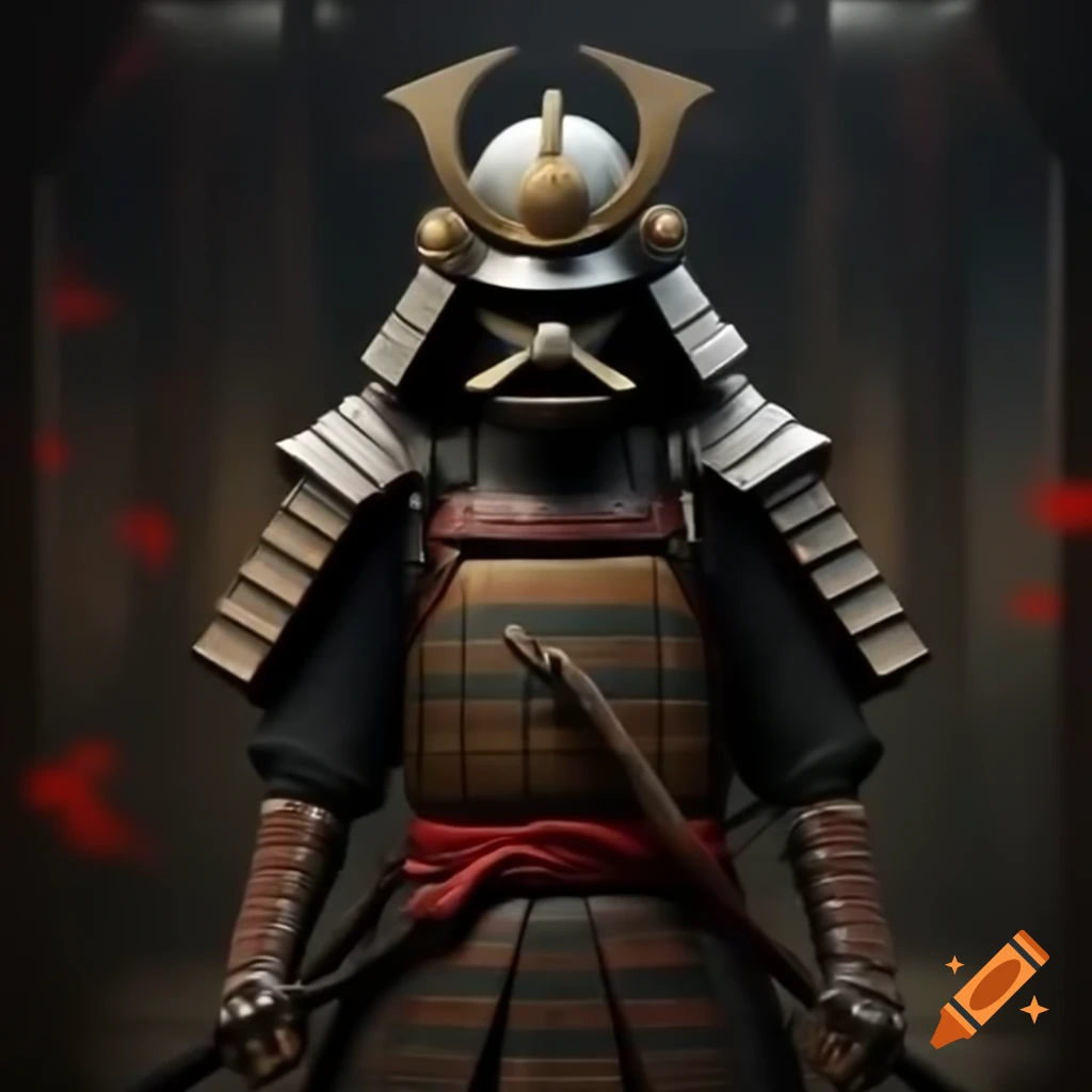 Ronin, a masterless samurai, standing stoically