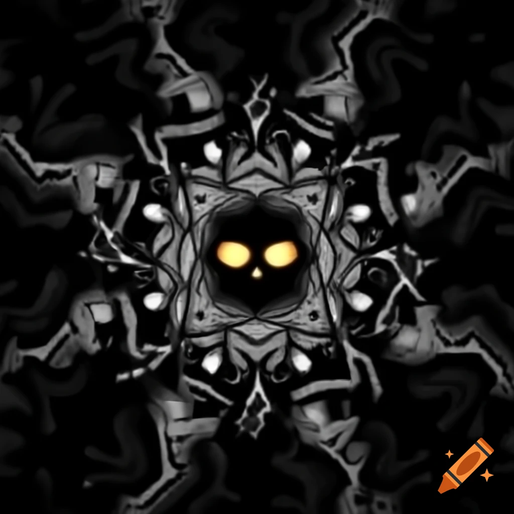 Occult skull pattern design inspired by Mandelbrot set