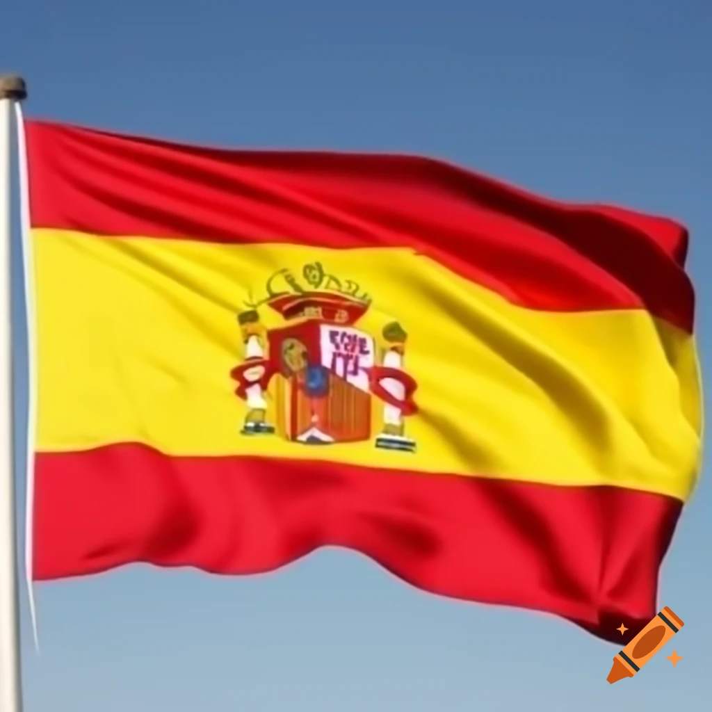 Spanish flag waving