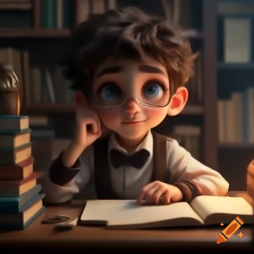 Anime character holding a quill for a writer's profile picture