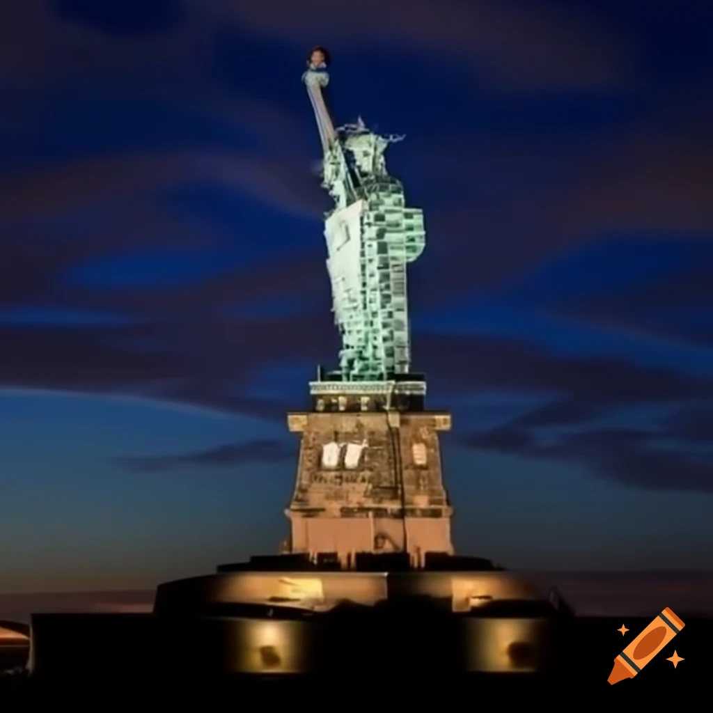 Illuminati-themed depiction of the Statue of Liberty