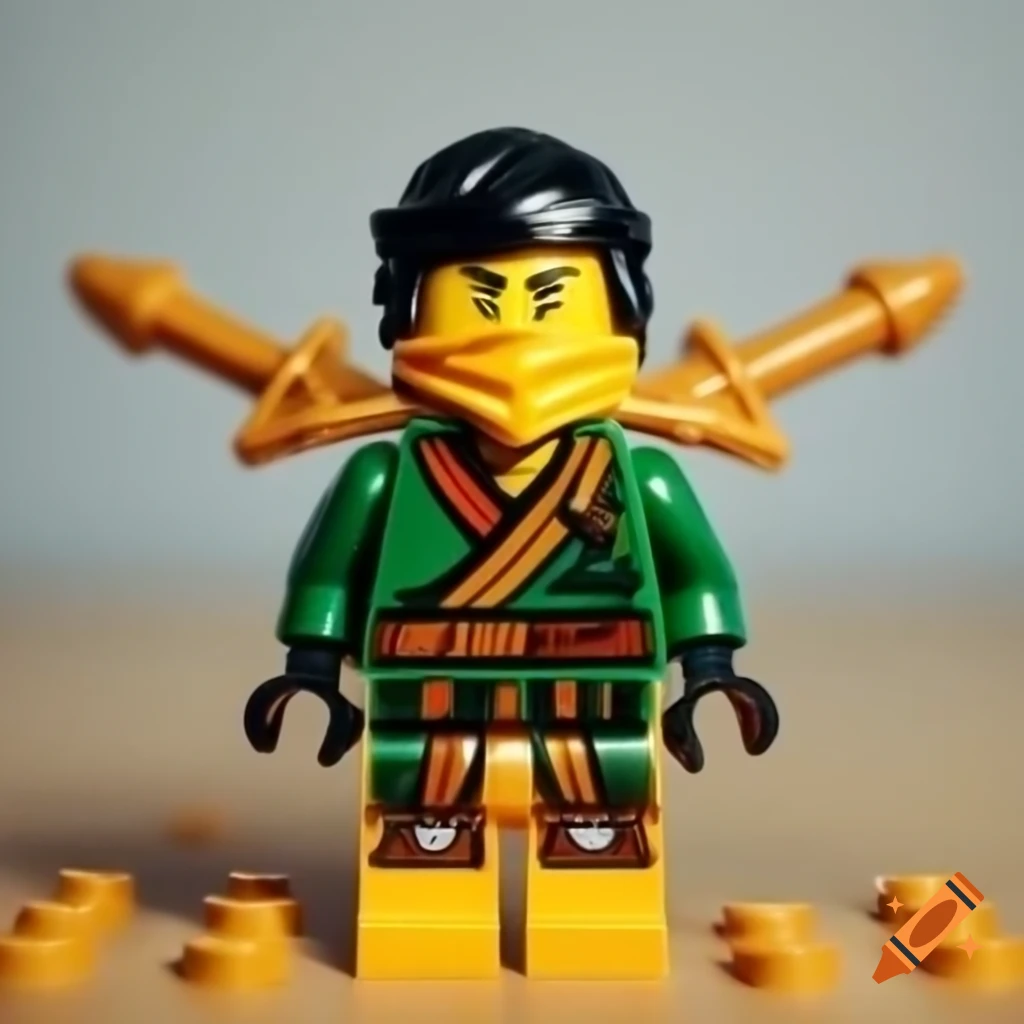 Lego Ninjago characters in vibrant action poses
