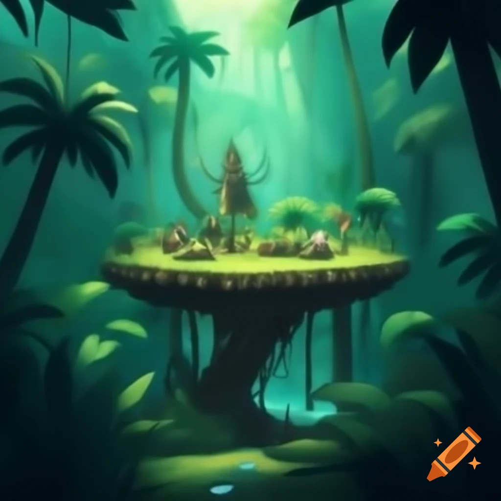 Jungle platform game with vibrant landscapes and adventurous gameplay