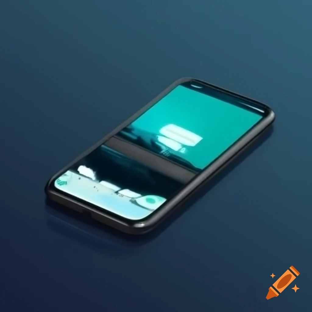 Hyperrealistic depiction of a smartphone