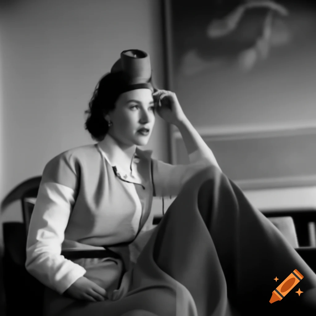Woman styled in 1950s fashion